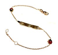 Armband Kind Bimbo -Bimbe in Gelbgold TARGA COCCINELLE SMA P UZ/CZ 1.90 G